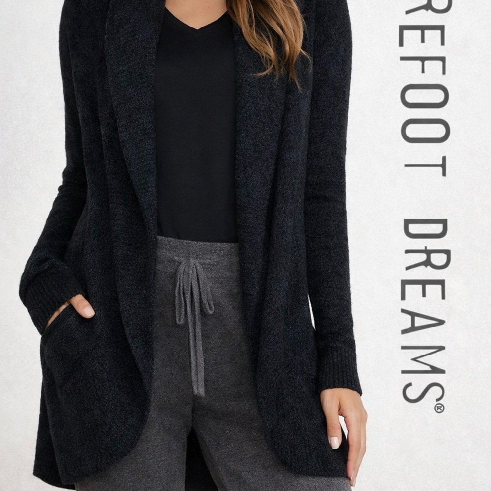 Barefoot Dreams Women's Black Cozy Lite Cardigan
